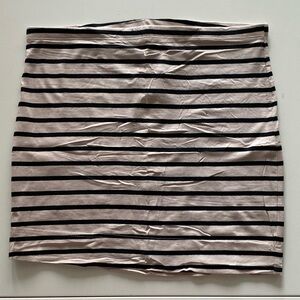 NWT H&M Striped Bodycon Mini Skirt Cream & Black